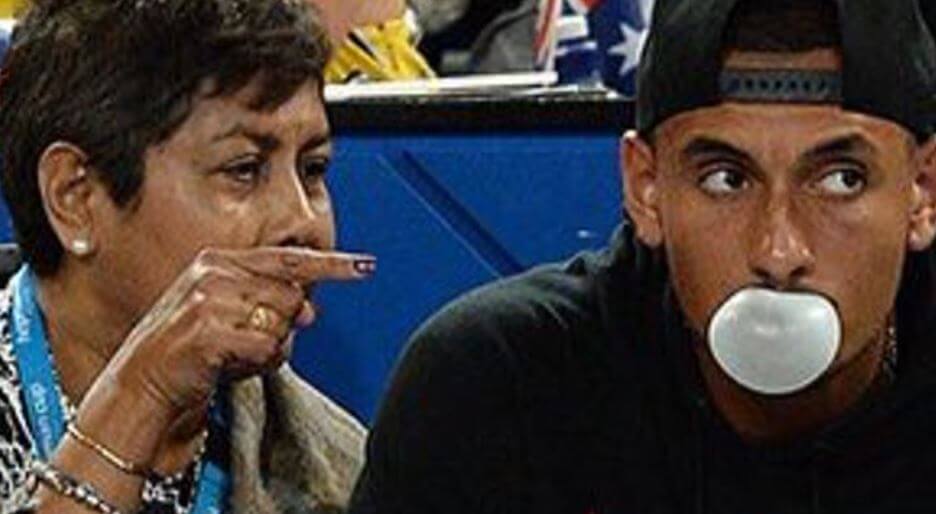 Norlaila Kyrgios with her son, Nick Kyrgios.